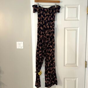 Size medium floral jumpsuit worn once